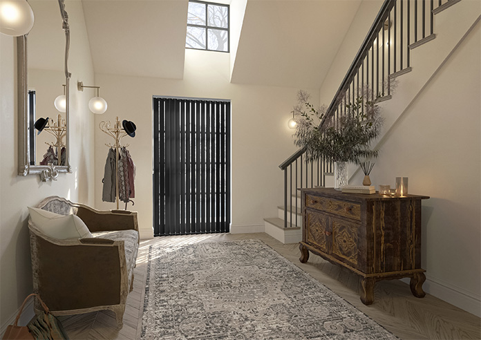 Toulouse (Blackout), Textured Black - Vertical Blind - Image 7